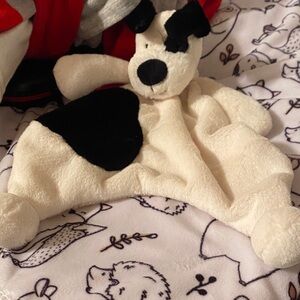 Jellycat Black and Cream Dog Snuggie
